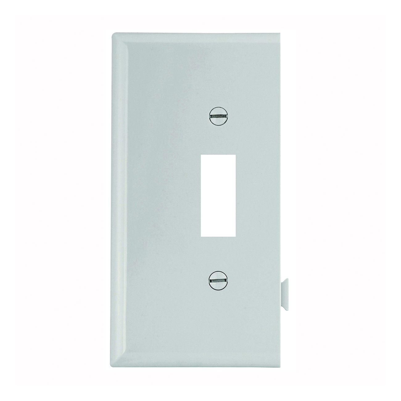 Wiring Devices STE1W Switch Wallplate, 4-7/8 in L, 3.12 in W, 1-Gang, Polycarbonate, White, High-Gloss