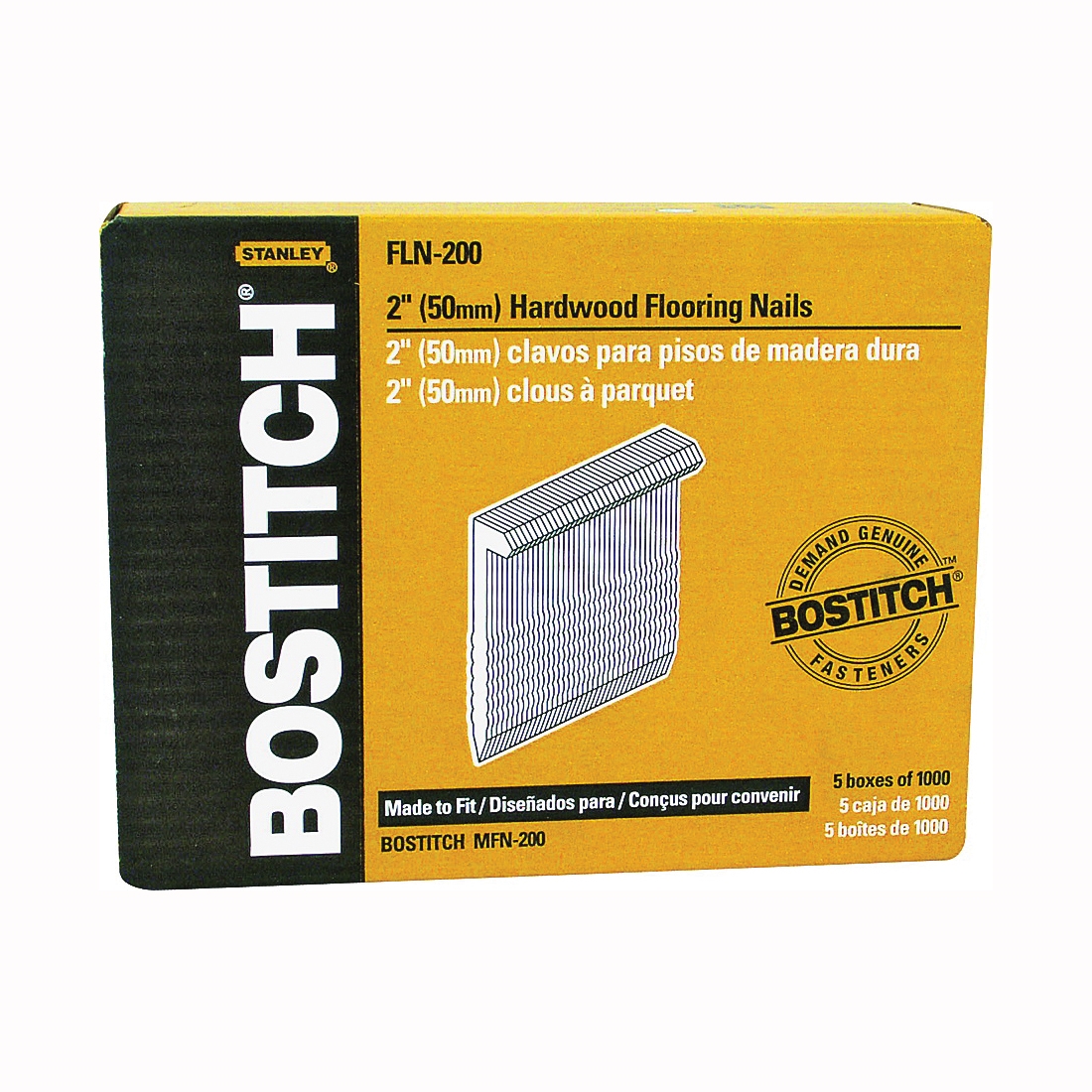 Bostitch FLN200 L-Cleat Nail, 2 in L, 16 Gauge, Steel - 1