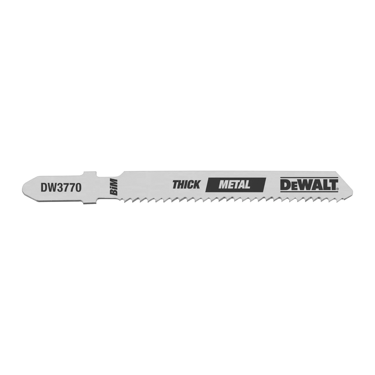 DW3770-5 Jig Saw Blade, 0.3 in W, 3 in L, 14 TPI, Cobalt Steel Cutting Edge