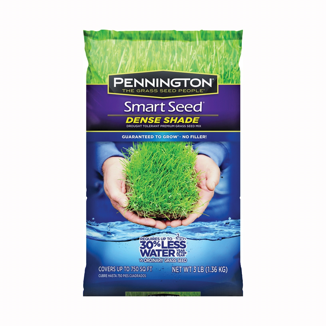 100543702 Grass Seed, 750 sq-ft Coverage Area, 3 lb Bag