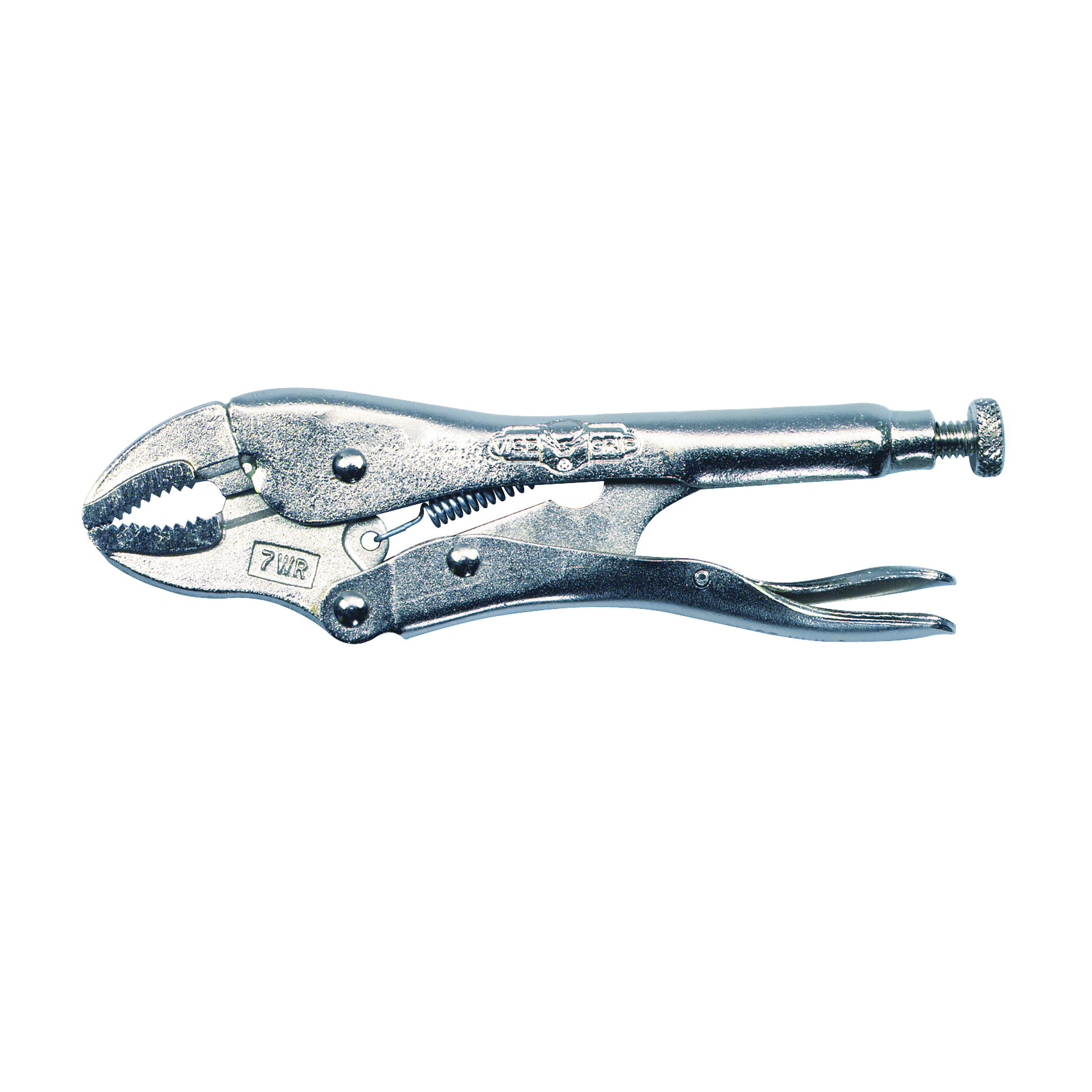 Original 0702L3 Locking Pliers, 7 in OAL, 1-1/2 in Jaw Opening, Plain Grip Handle, 3/8 in W Jaw, 1-3/16 in L Jaw