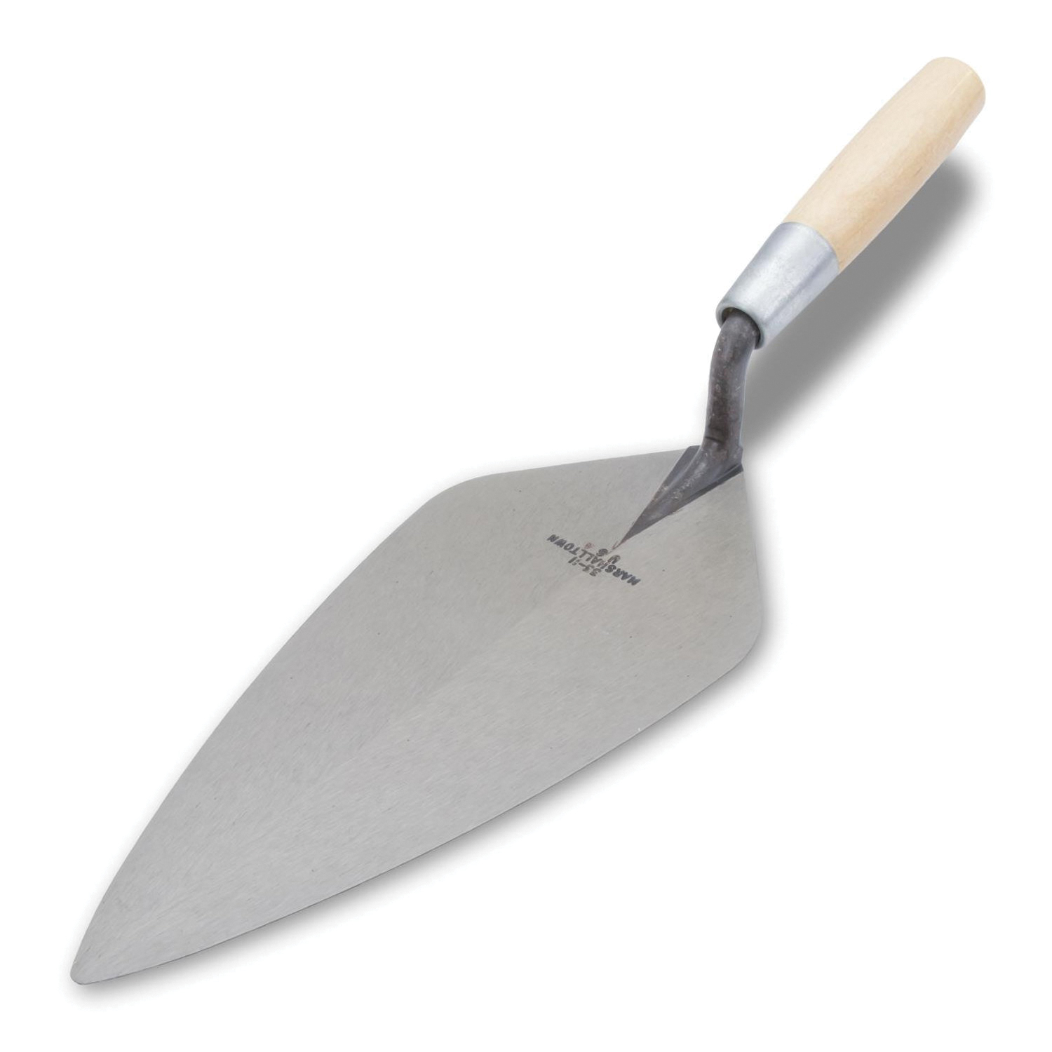 33 11 Brick Trowel, 11 in L Blade, 4-7/8 in W Blade, Steel Blade, Wood Handle