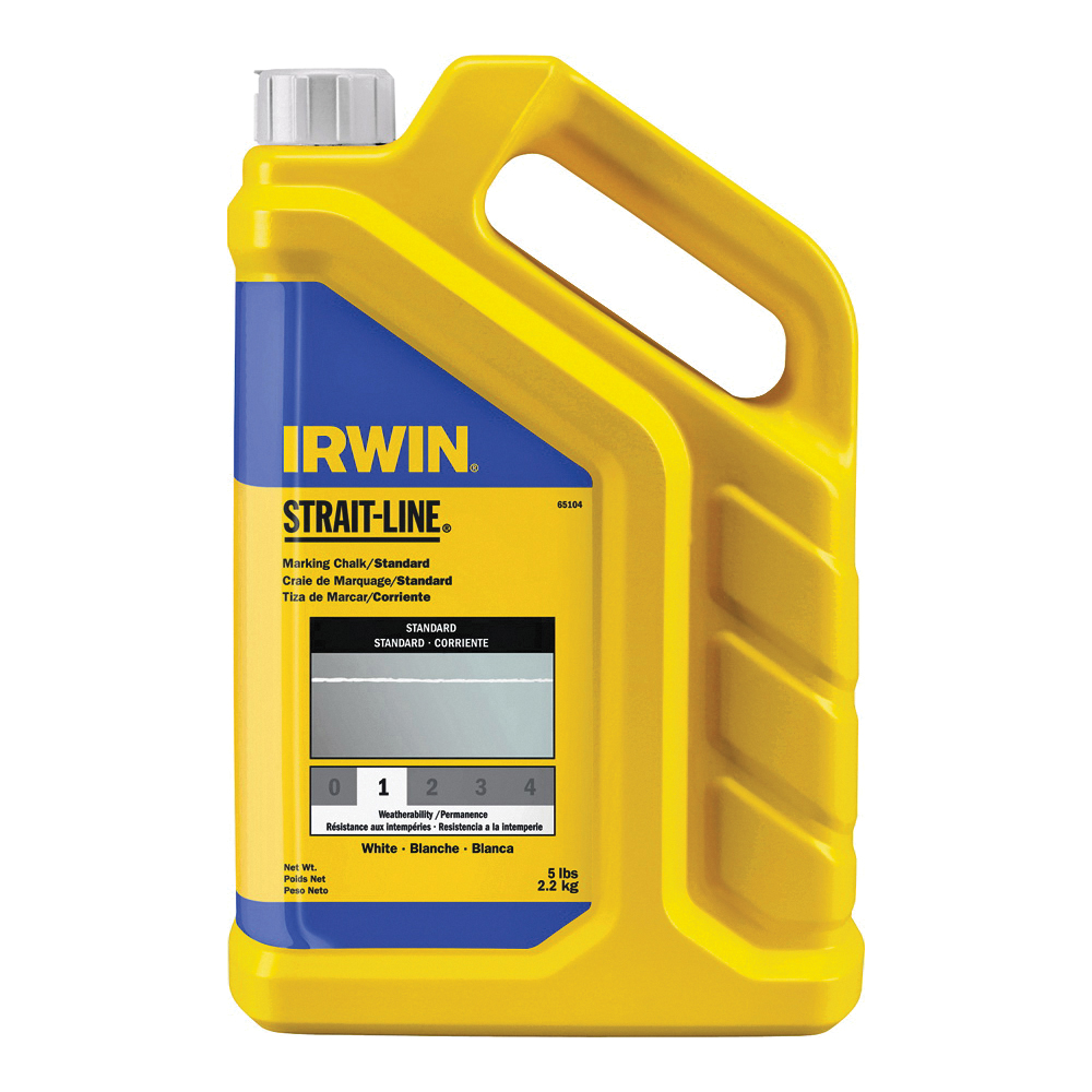 IRWIN 65104 Marking Chalk Refill, White, Temporary, 5 LB