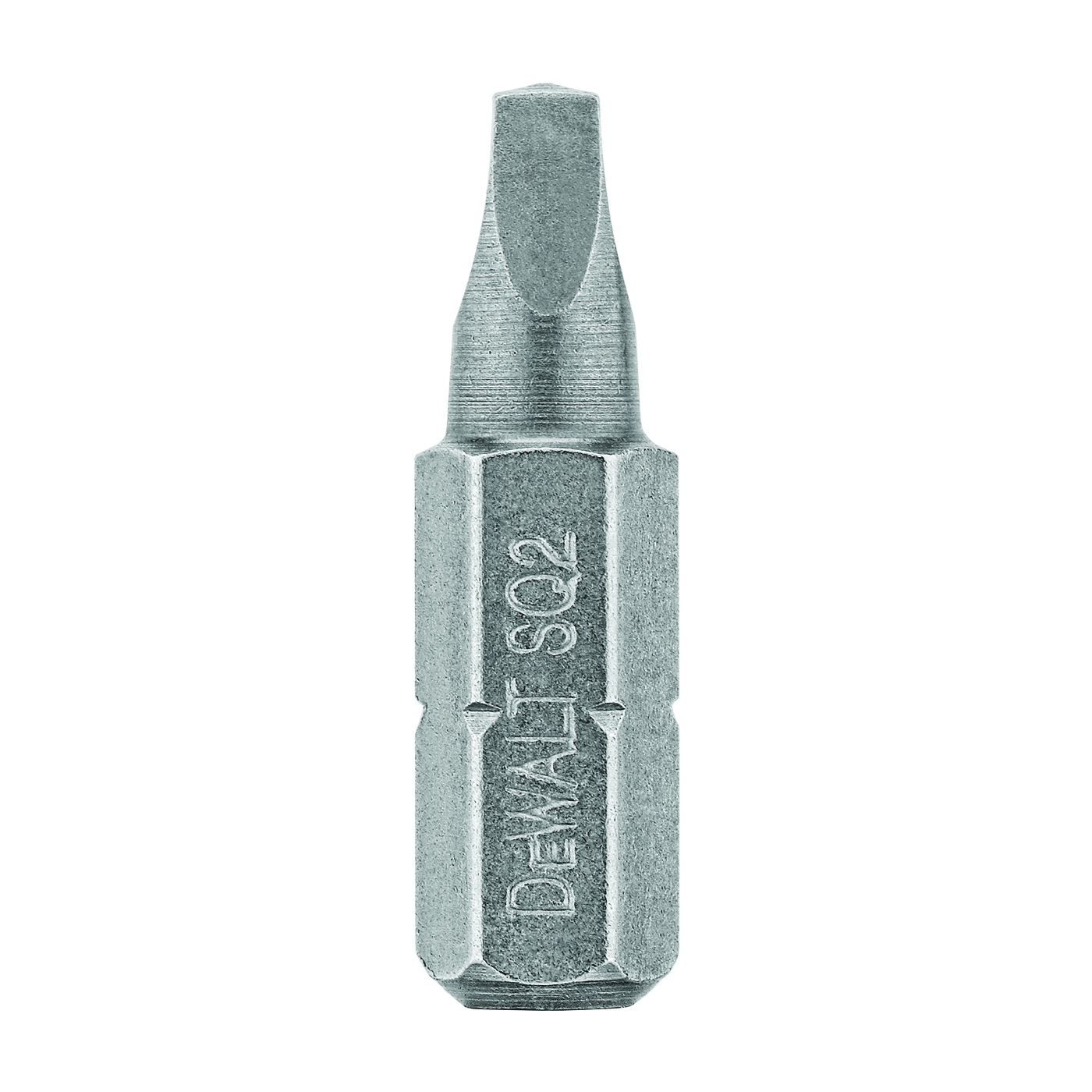 DW2202 Screwdriver Bit, #2 Drive, Square Recess Drive, 1/4 in Shank, Hex Shank, 1 in L, Tool Steel