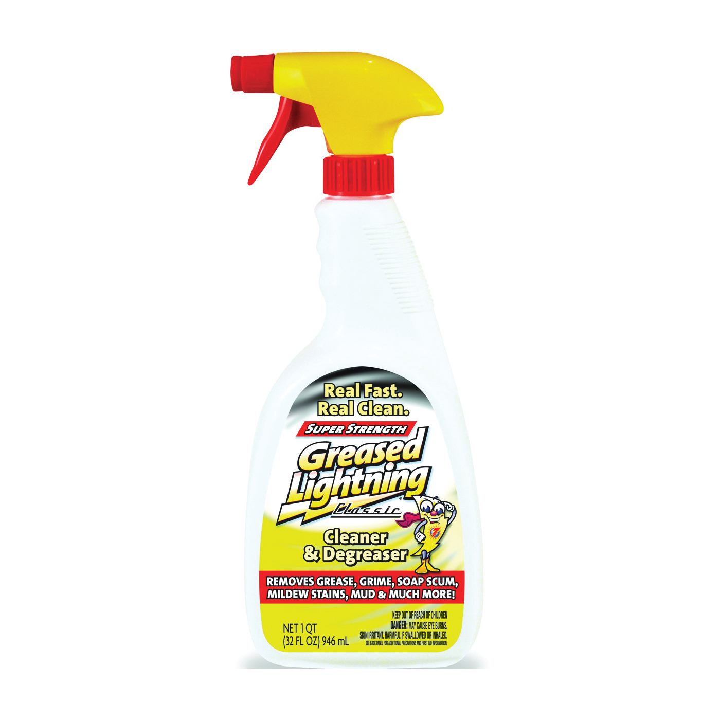52320GRL Cleaner and Degreaser, 32 oz Bottle, Liquid, Pleasant, Clear