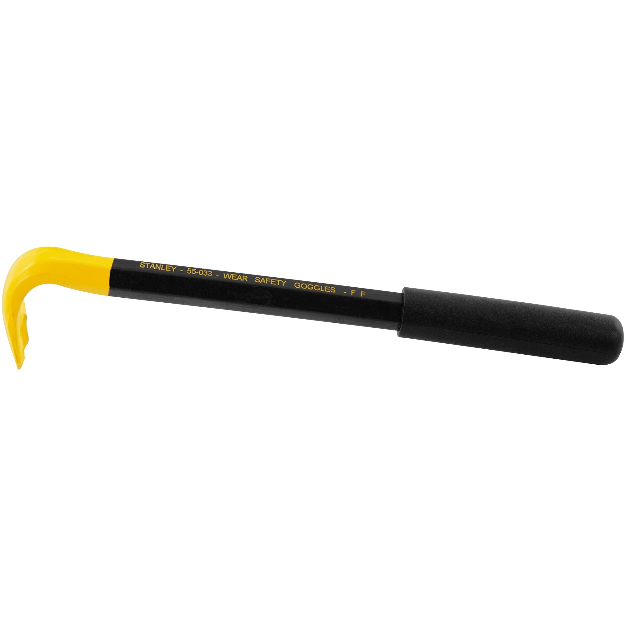 55-033 Nail Claw, 10-1/4 in L, Beveled Tip, HCS, Black/Yellow, 9/16 in Dia