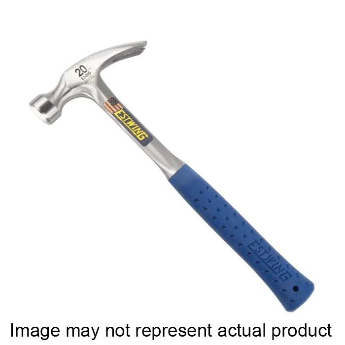 E3-16S Nail Hammer, 16 oz Head, Rip Claw, Smooth Face Head, Steel Head, 13 in OAL