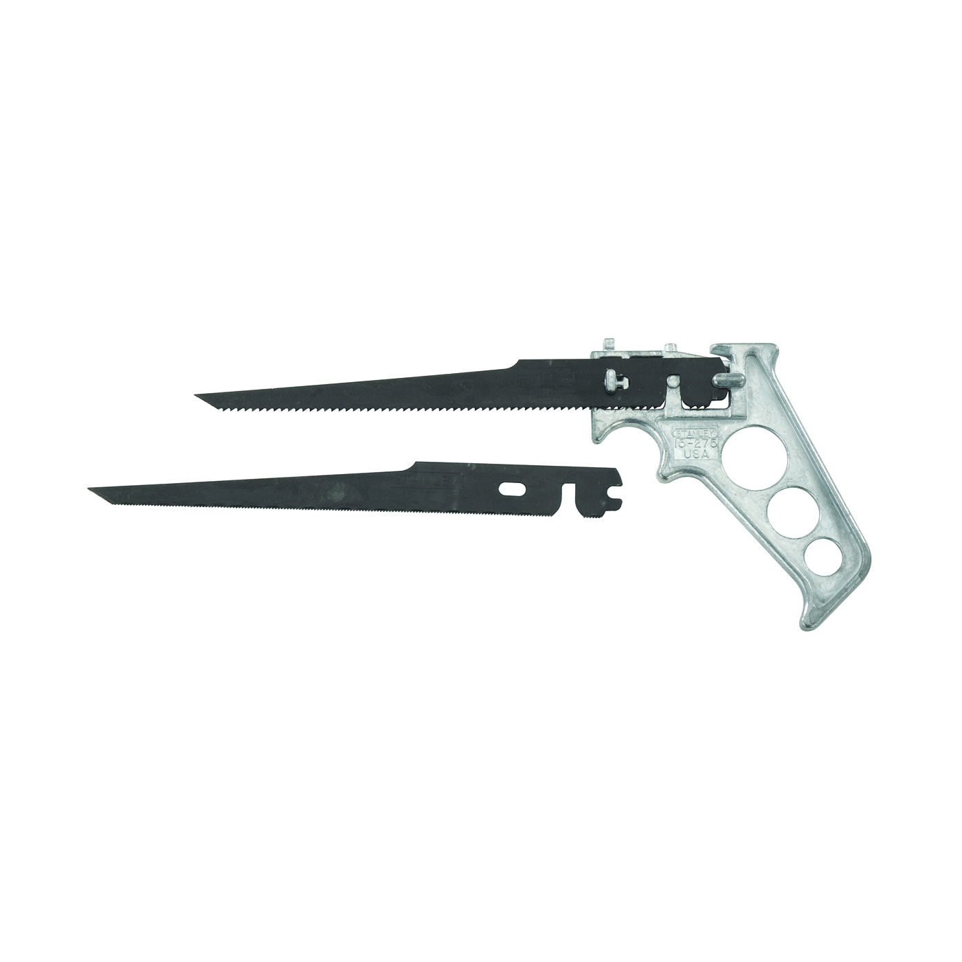 15-275 4-Way Keyhole Saw, 7 in L Blade, 9 and 24 TPI, Steel Blade, Pistol Grip Handle