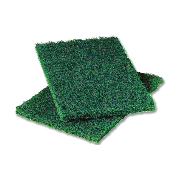 86 Scouring Pad, 9 in L, 6 in W, Green