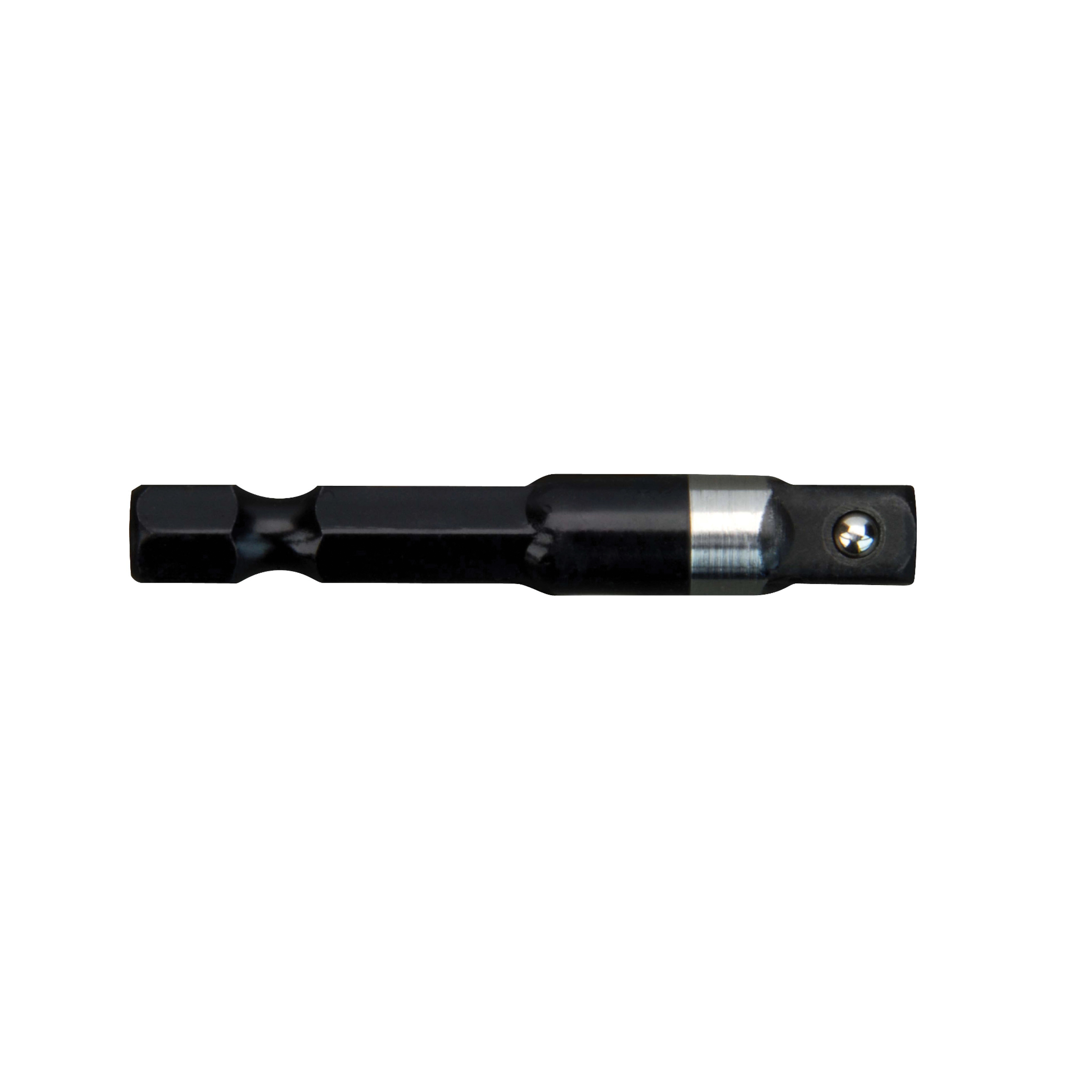 SHOCKWAVE 48-32-5030 Impact-Duty Socket Adapter, 1/4 in Drive, He, Square Drive, 1/4 in Shank, Hex Shank