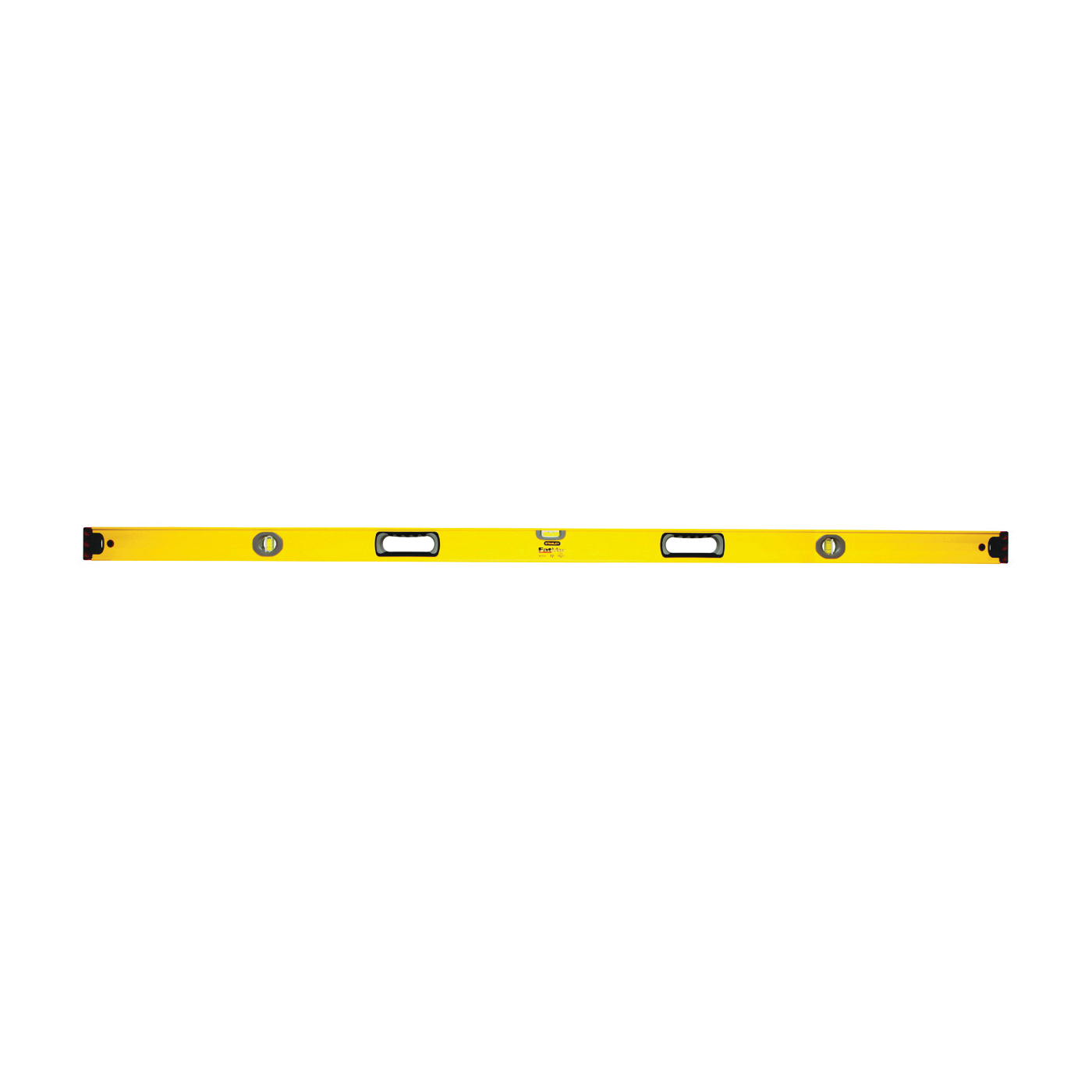 43-572 Box Beam Level, 72 in L, 3-Vial, 2-Hang Hole, Non-Magnetic, Aluminum, Black/Yellow