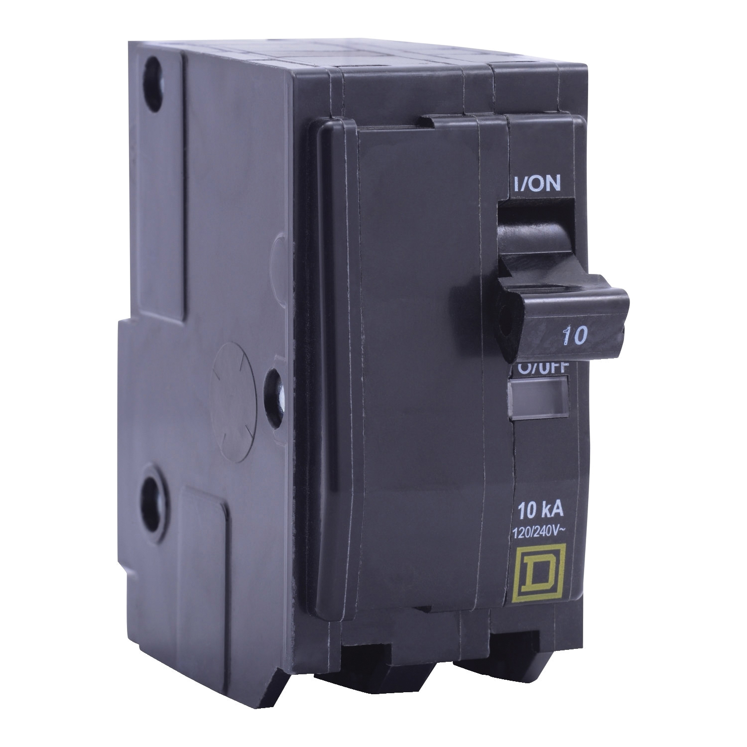 QO230C Miniature Circuit Breaker, 30 A, 2-Pole, 120/240 VAC, 48 VDC, Plug Mounting, Black
