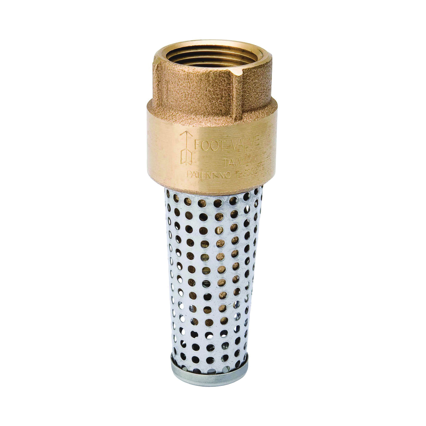 ProLine Series 101-326NL Foot Valve with Strainer, 1-1/4 in Connection, FIP, 100 psi Pressure, Brass Body