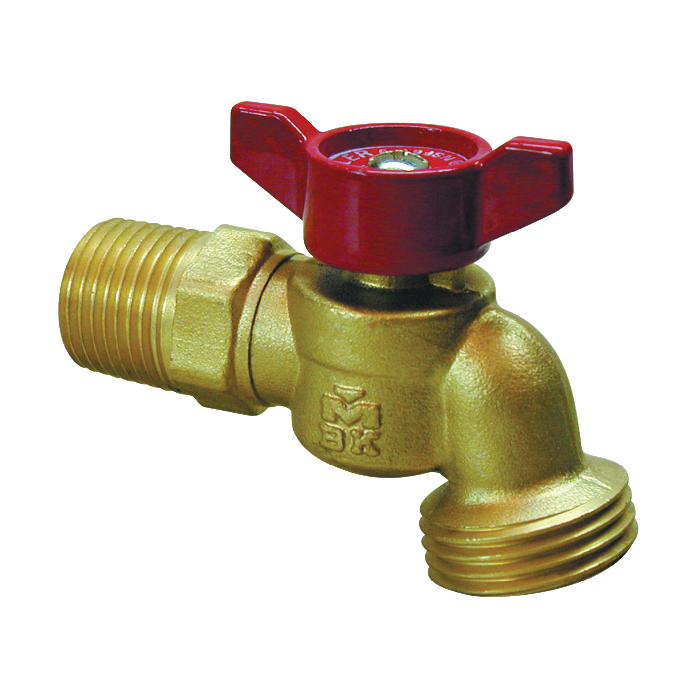 103-054HN Hose Bibb, 3/4 x 3/4 in Connection, MPT x Male Hose, 125 psi Pressure, Brass Body, Antique