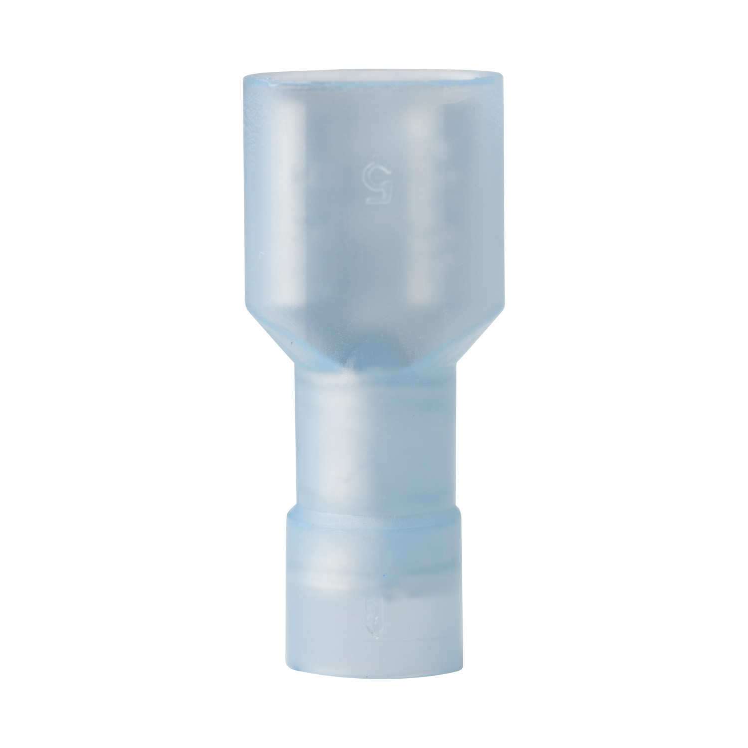 10-153F Female Disconnect Terminal, 600 V, 16 to 14 AWG Wire, 1/4 in Stud, Vinyl Insulation, Blue