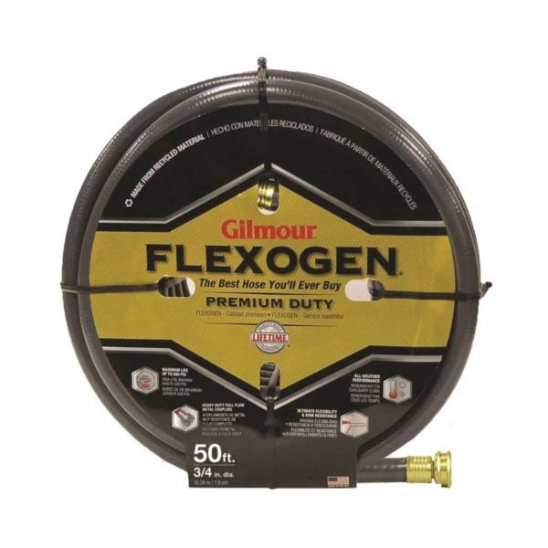 1034050 Flexogen Garden Hose, 3/4 in, 50 ft L, Rubber/Vinyl, Green