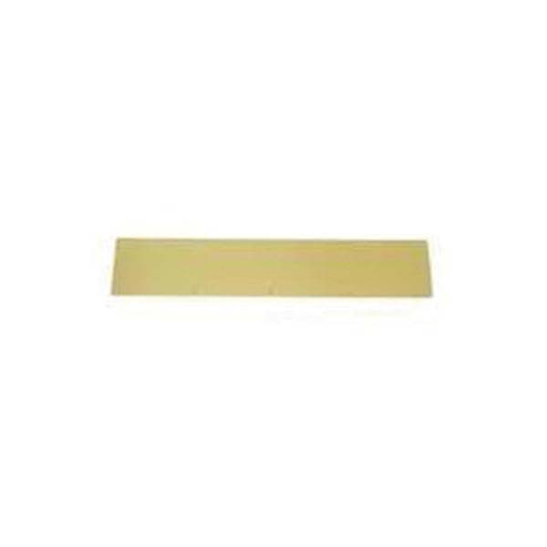 C8400PA3-6X34 Kick Plate, 34 in L, 6 in W, Aluminum, Brass