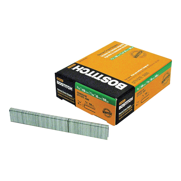SX5035-3/4G Crown Staple, 7/32 in W Crown, 3/4 in L Leg, 18 Gauge, Steel