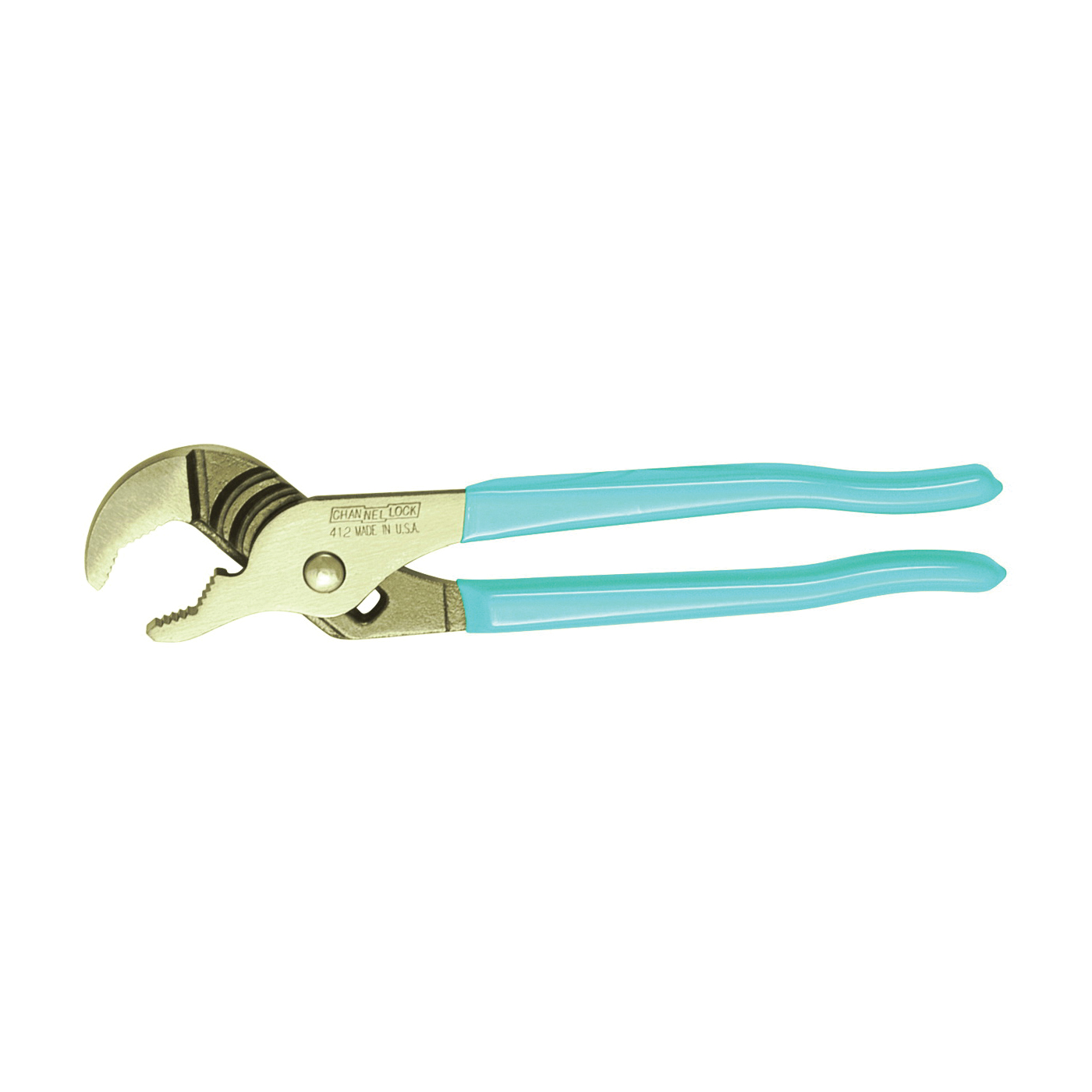 Channellock 412 Tongue and Groove Plier, 6-1/2 in OAL, 0.94 in Jaw Opening, Blue Handle, Cushion Grip Handle - 1