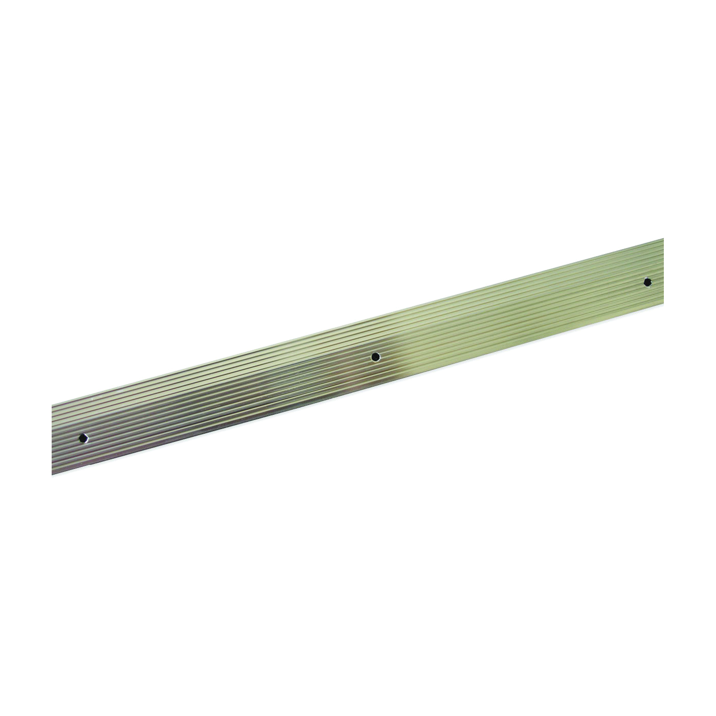 78188 Carpet Trim, 96 in L, 1-1/2 in W, Fluted Surface, Aluminum, Silver