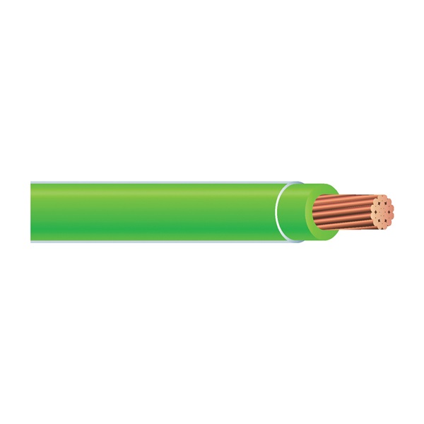 Southwire 22977337 Building Wire, THHN, 10 AWG Wire, 1 -Conductor, 100 ft L, Stranded Copper Conductor, Green Nylon Sheath