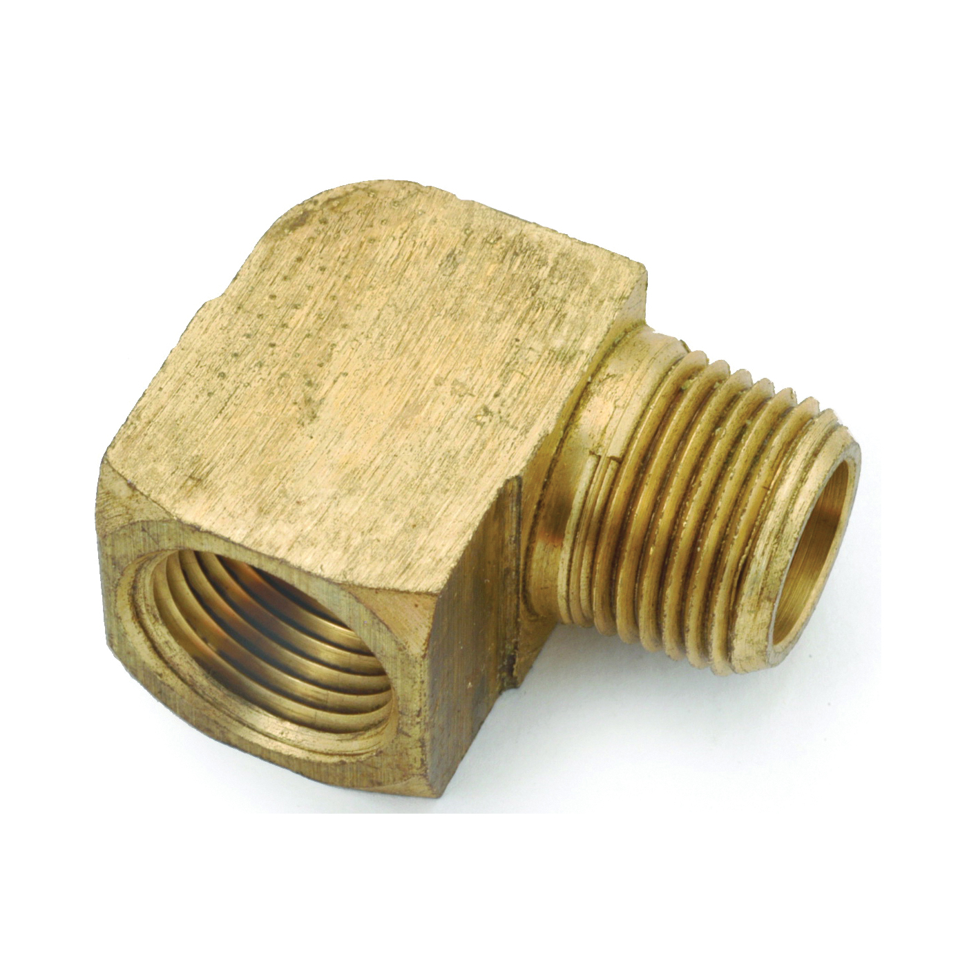 Anderson Metals 756116-02 Street Pipe Elbow, 1/8 in, FIP x MIP, 90 deg Angle, Brass, Rough, 1000 psi Pressure - 1