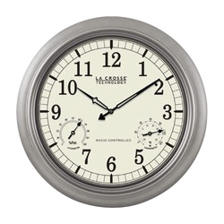 WT-3181PL-Q Clock, Round, Silver Frame, Plastic Clock Face, Analog