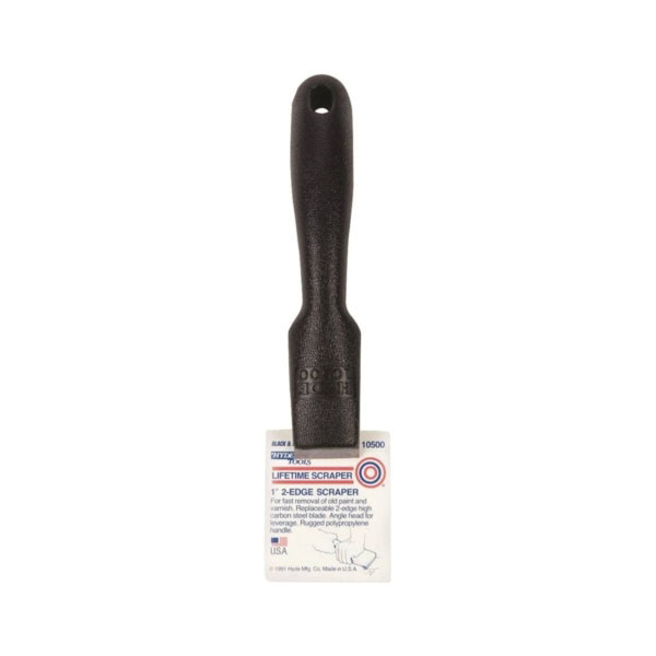 Black & Silver 10500 Pull Scraper, 1 in W Blade, 2-Edge Blade, HCS Blade, Polypropylene Handle, Comfort Grip Handle