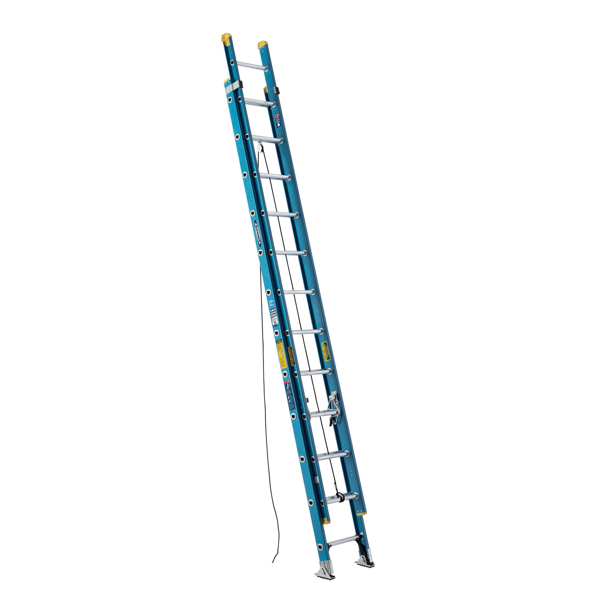 WERNER D6024-2 24 ft. Extension Ladder, 23 ft. Reach, 250 lb, Fiberglass