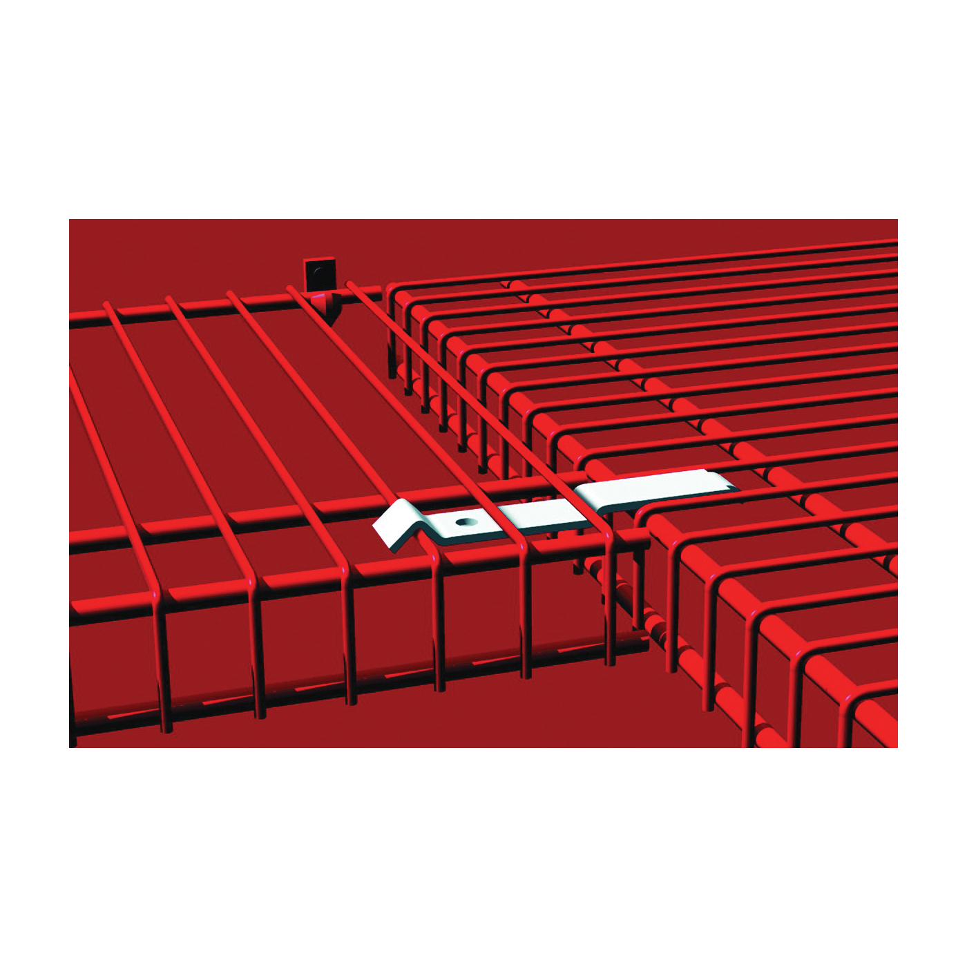 1001 Support Bracket, 5 in L, 3/8 in H, Steel, Epoxy-Coated