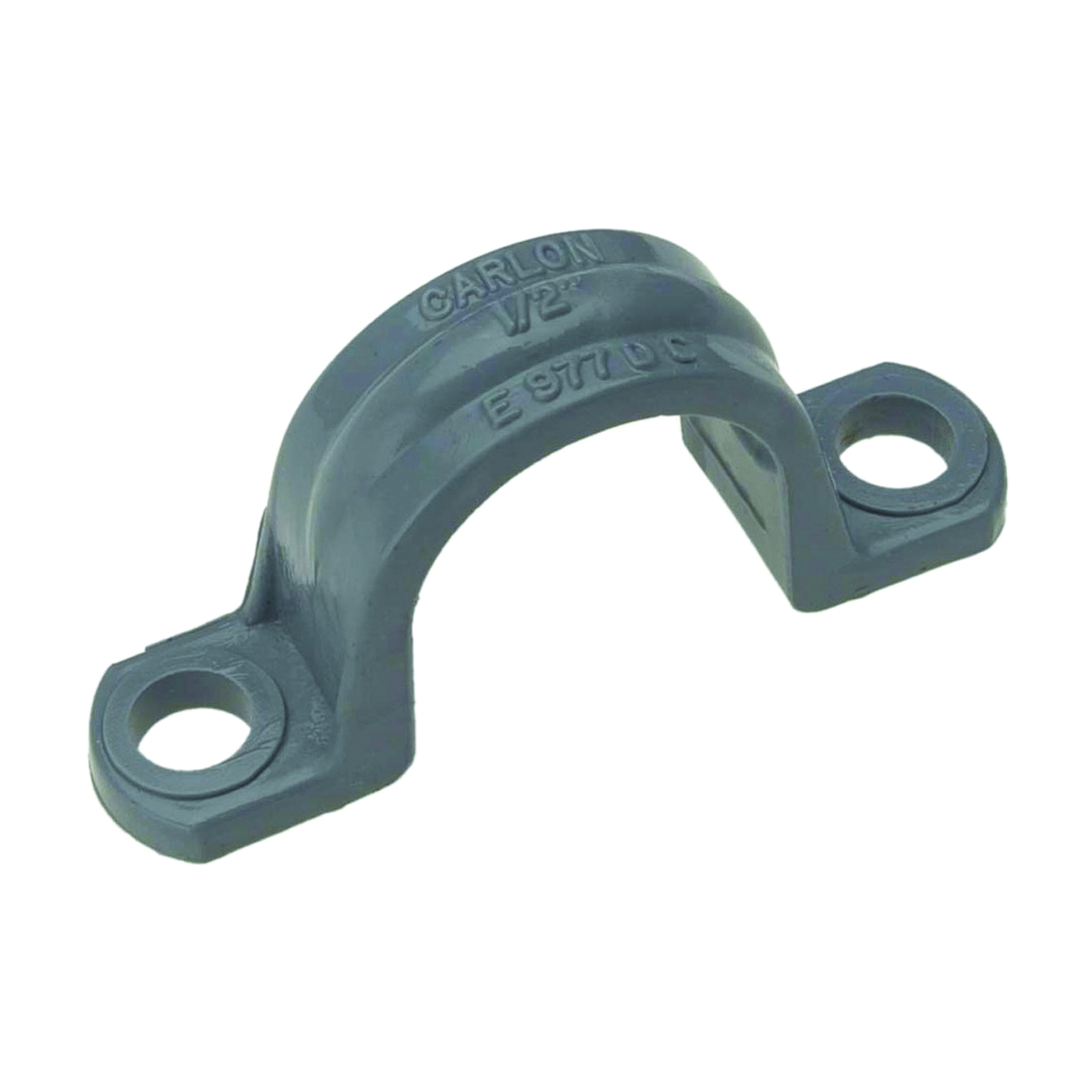 E977DC-CTN Conduit Clamp, 1/2 in, PVC, Gray