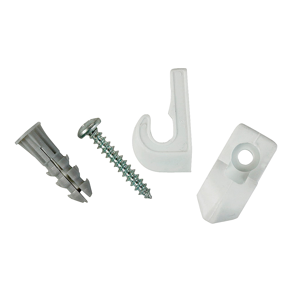 7546 Wall Clip, Resin, White, Wall