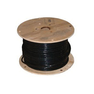 1/0BK-STRX500 Building Wire, THHN, 1/0 AWG Wire, 1 -Conductor, 500 ft L, Stranded Copper Conductor, Black Nylon Sheath