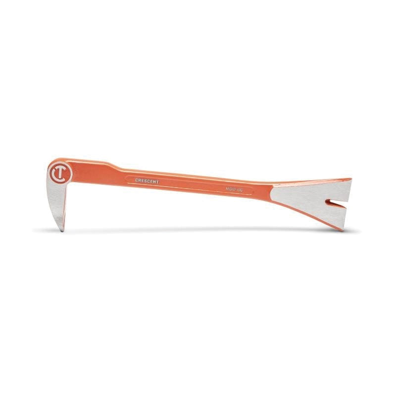 CODE RED Series MB12 Pry Bar, 12 in L, Ground Tip, Steel, Red, 3-1/4 in W