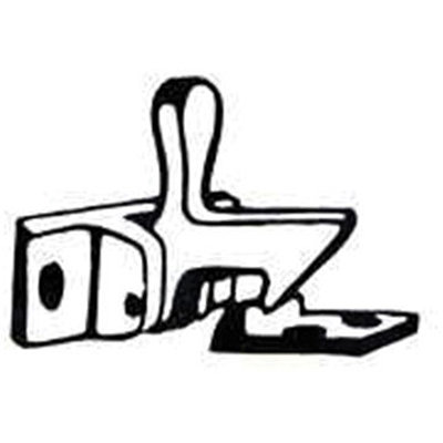 SP2A92 Elbow Cabinet Latch, 1.63 in L, 1-1/4 in W, Aluminum, Zinc-Plated