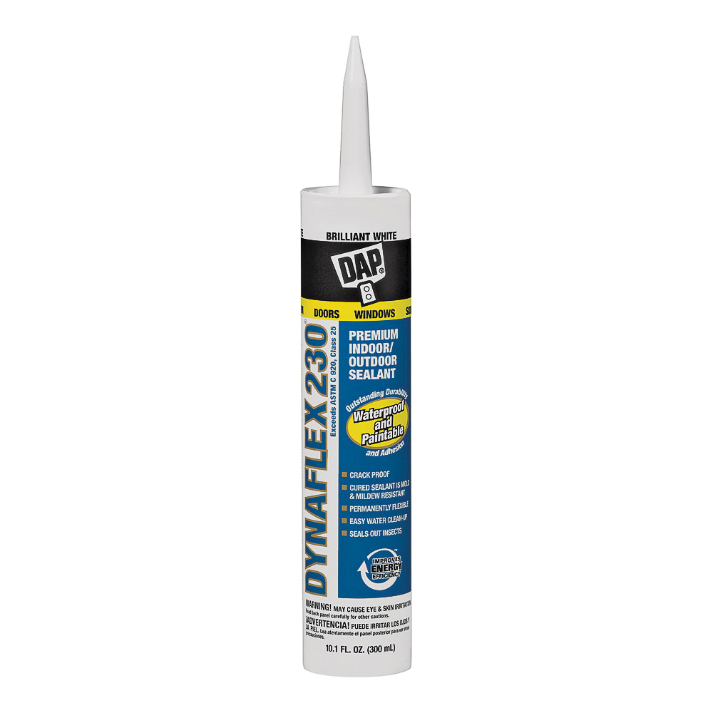 Dap 18275 Premium Sealant, White, 1 day Curing, 40 to 100 deg F, 10.1 oz, Cartridge