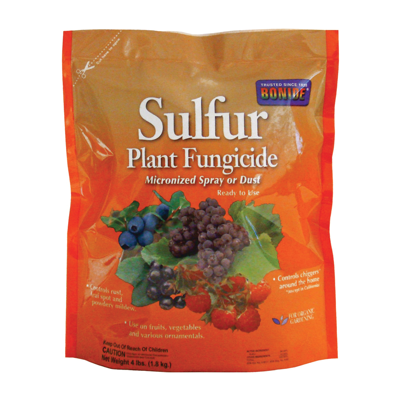 142 Plant Fungicide, Powder, Rotten Egg, Pale Yellow, 4 lb Bag