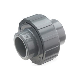 164-603 Pipe Union, 1/2 in, Slip Joint, Gray, SCH 80 Schedule, 150 psi Pressure