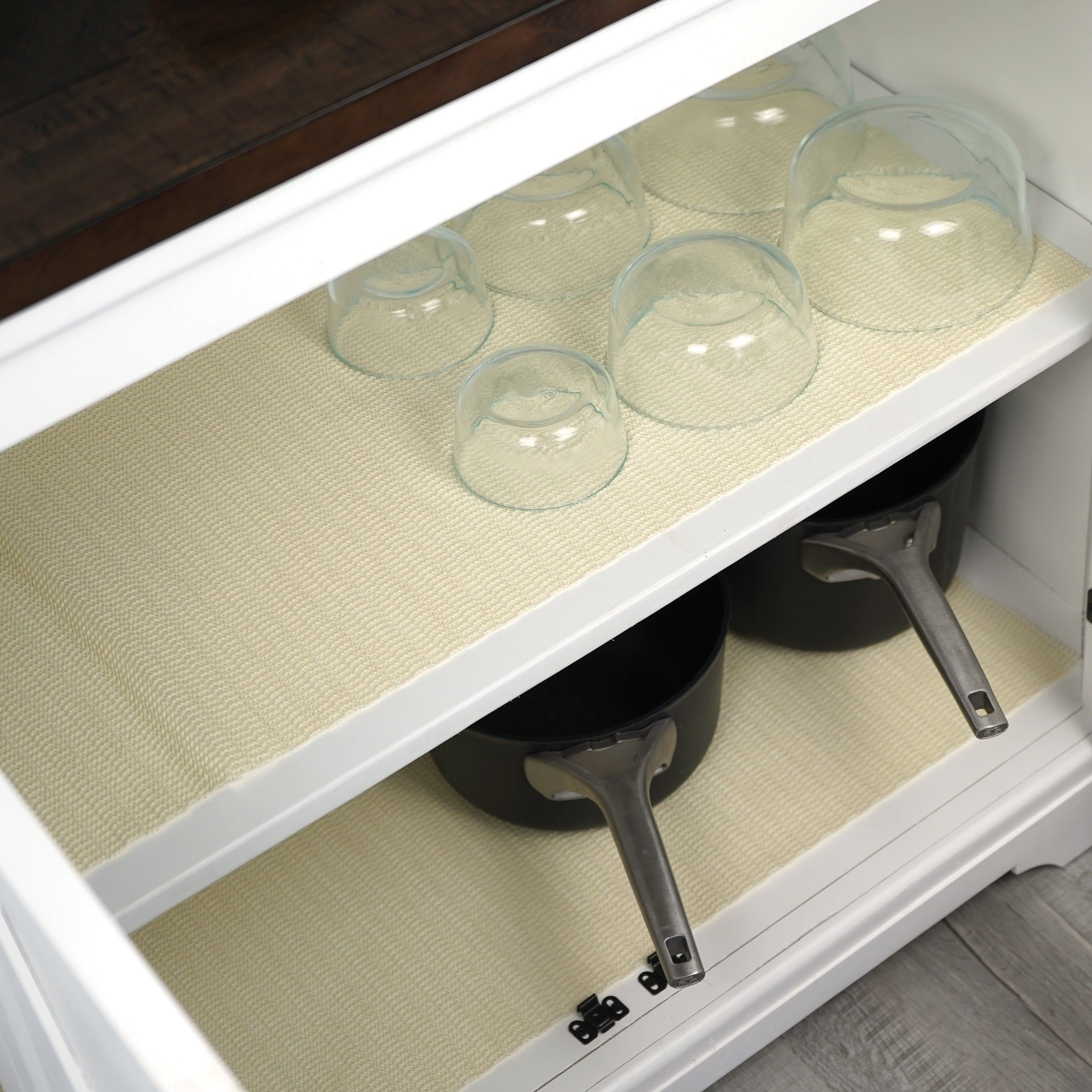 Con-Tact 05F-C6B54-06 Shelf and Drawer Liner, 5 ft L, 12 in W, 0.0125 in Thick, Almond - 3