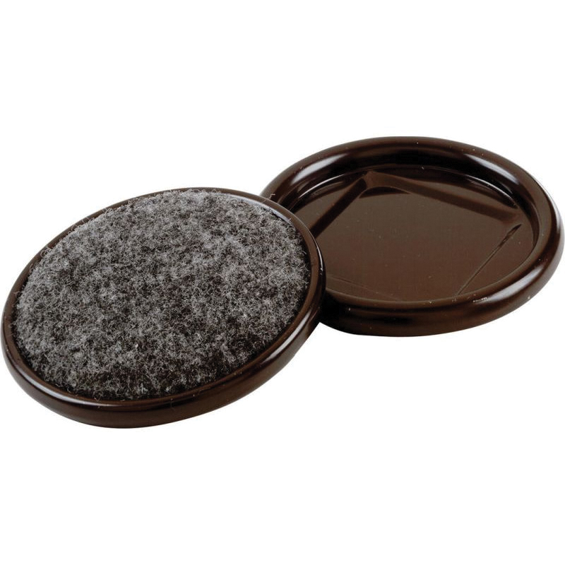 9091 Carpet Base Furniture Cup, Metal, Brown, 2 in Dia Dimensions