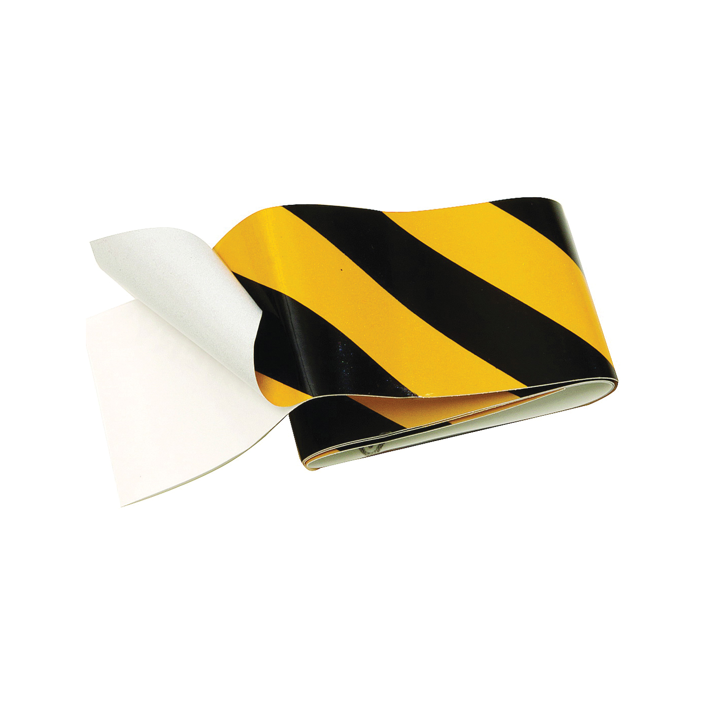 TAPE-1 Reflective Safety Tape, 24 in L, 2 in W, Vinyl Backing, Black/Yellow