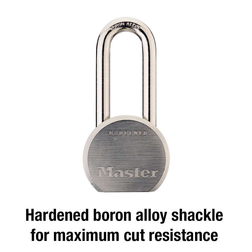 Master Lock 930DLHPF Padlock, Keyed Different Key, 7/16 in Dia Shackle, 2 in H Shackle, Boron Steel Shackle - 3