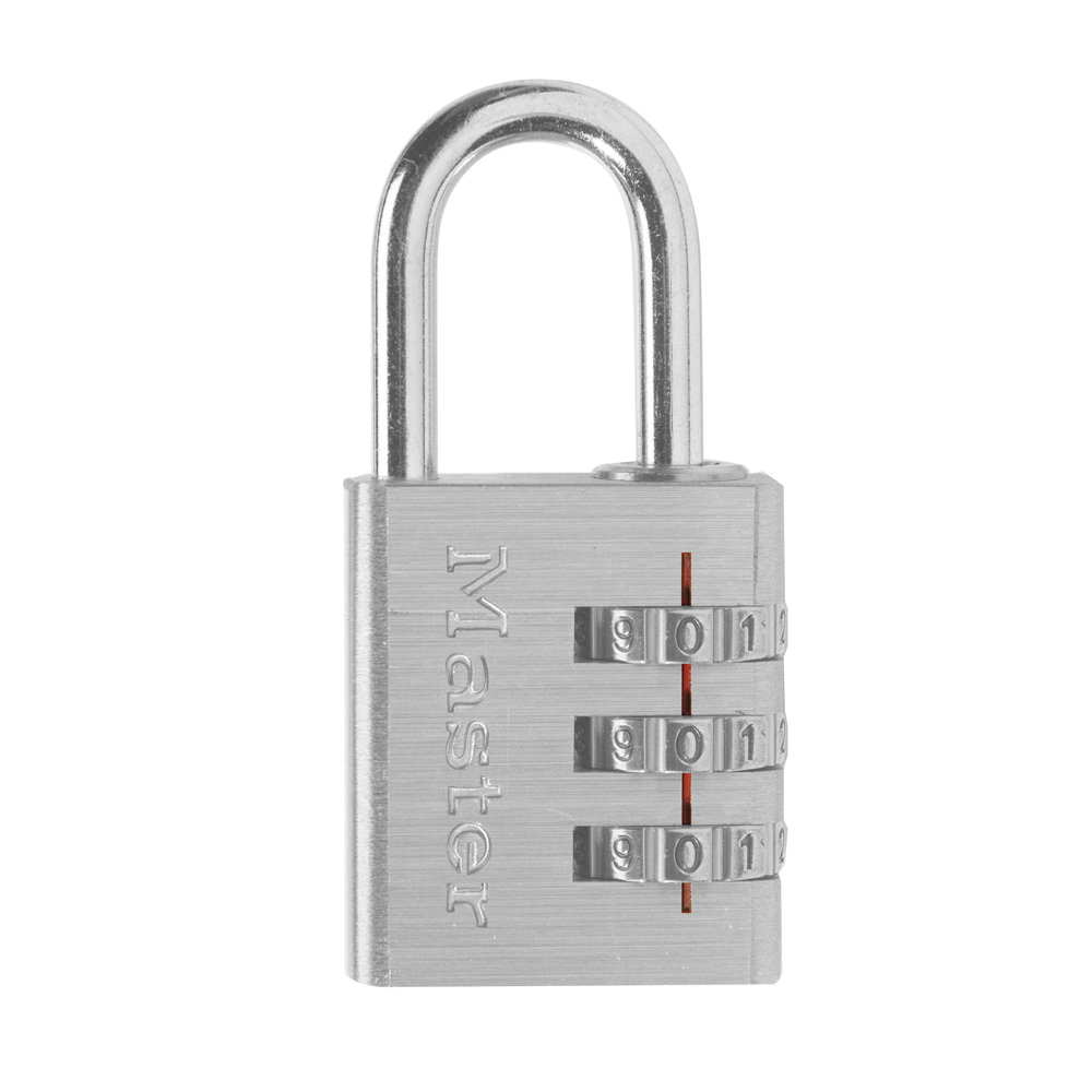 630D Padlock, Keyless/Non-Keyed Key, 3/16 in Dia Shackle, 1 in H Shackle, Steel Shackle, Aluminum Body
