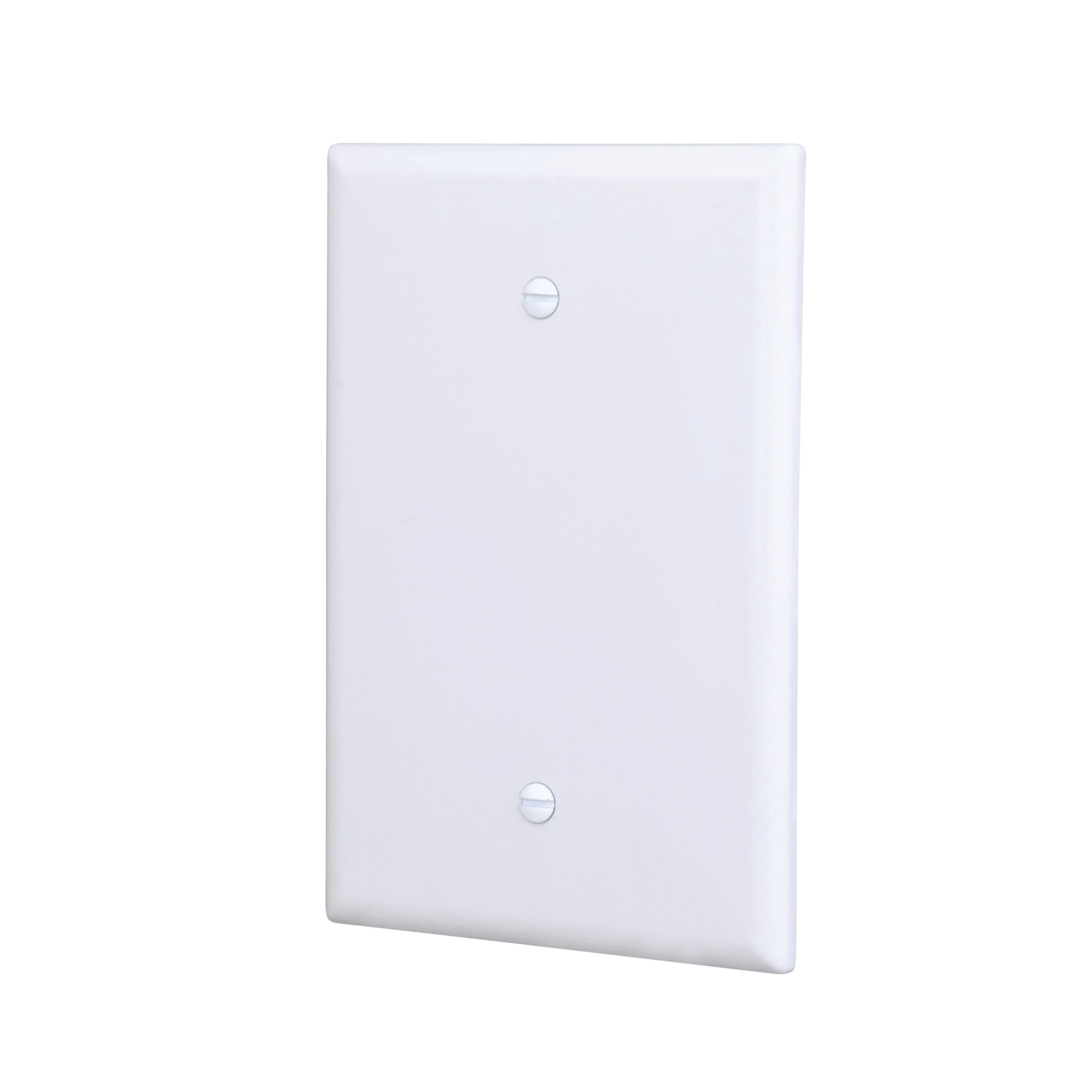 Eaton Wiring Devices 2729W-BOX Blank Wallplate, 5-1/4 in L, 3-1/5 in W, 1-Gang, Blank, Thermoset, White - 1