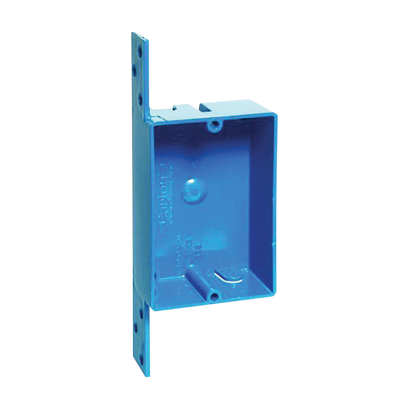 B108B-UPC Outlet Box, 1 -Gang, PVC (Plastic), Blue, Bracket Mounting