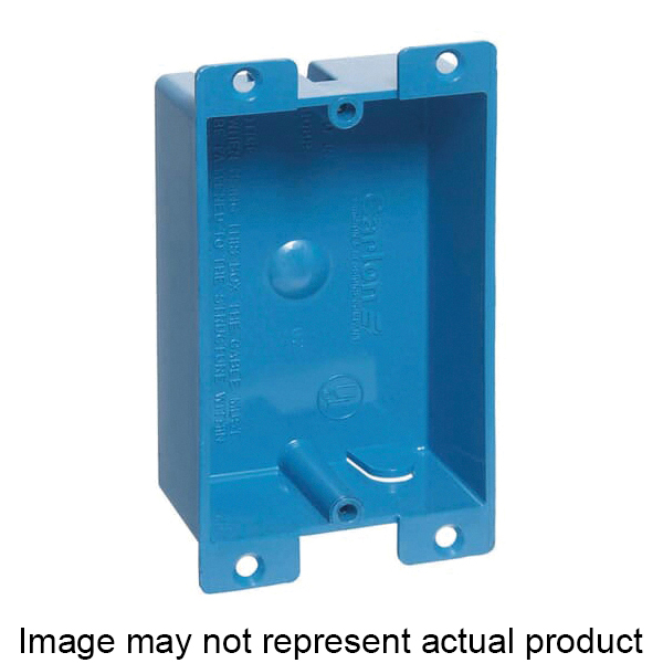 Carlon B108R-UPC Outlet Box, 1 -Gang, PVC (Plastic), Blue
