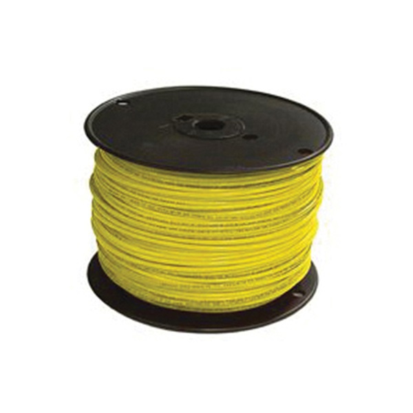 12YEL-SOLX500 Building Wire, Yellow Sheath, 12 AWG Wire, 1-Conductor, 500 ft L, Copper Conductor