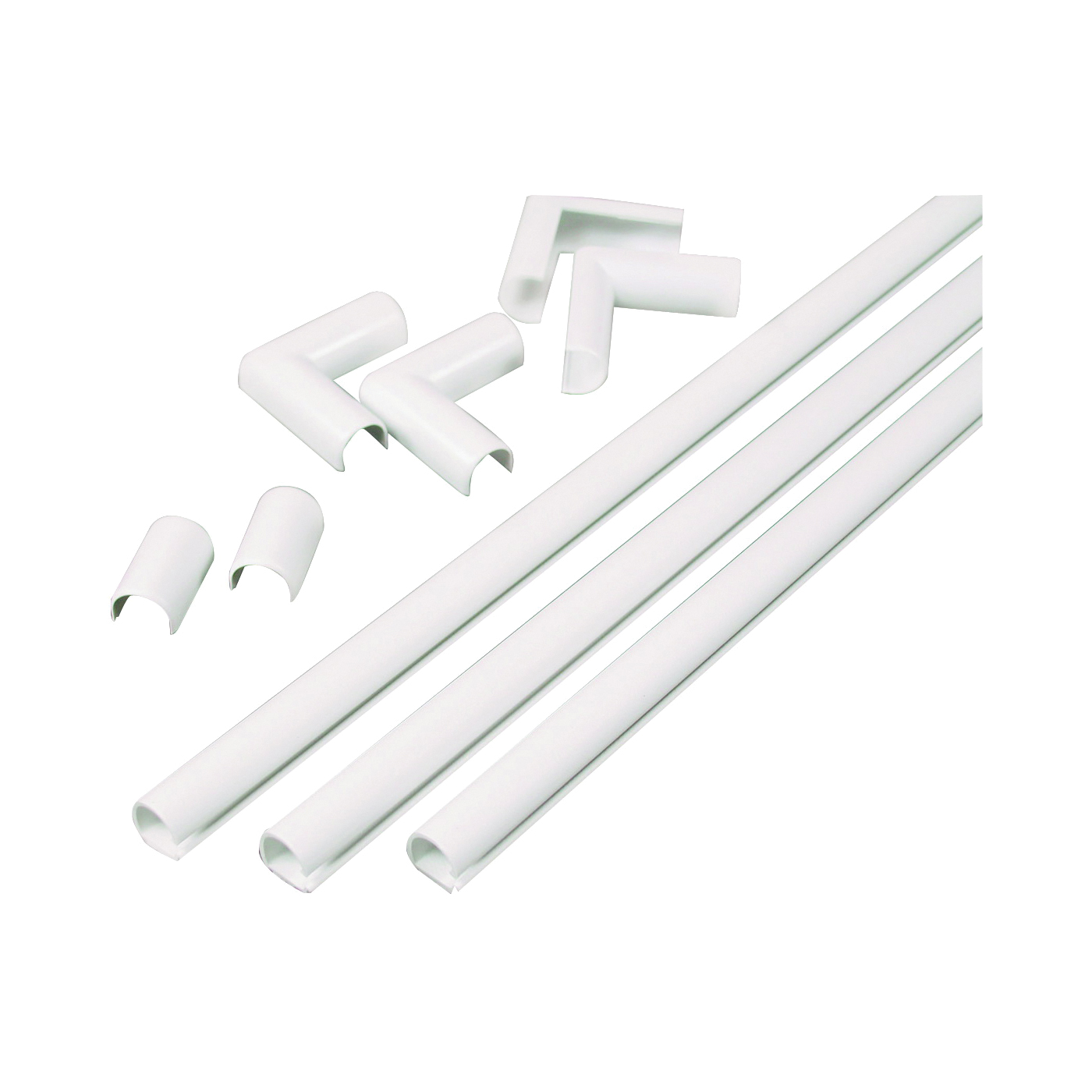C110 Cord Channel Kit, PVC, White