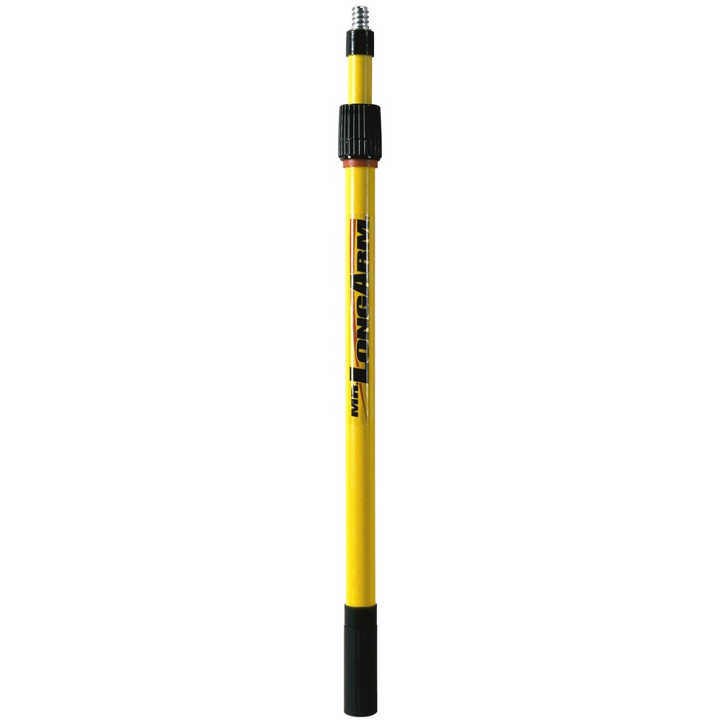 Mr. LongArm Pro-Pole 6272 Extension Pole, 1-1/4 in Dia, 6.1 to 11.3 ft L, Fiberglass/Rubber, Fiberglass Handle - 1