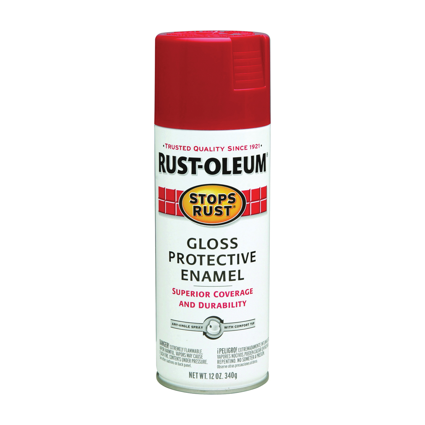 Rust-Oleum 7763830 Rust Preventative Spray Paint, Gloss, Carnival Red, 12 oz, Can